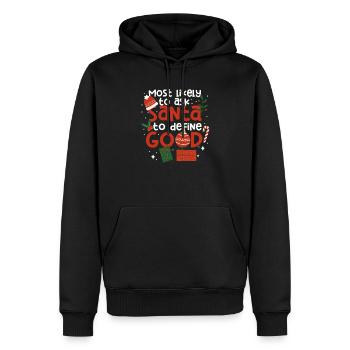 Most likely request to Santa Claus - Men’s Premium Organic Hoodie - black - Front - Nico (187cm)