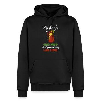 La bonne humeur d’aujourd’hui est sponsorisée par Cuba Libre Rum A - Sweat à capuche Premium bio Homme - noir - Devant - Nico (187cm)