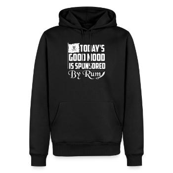 Today's Good Mood Is Sponsored By Rum Drinking Alc - Männer Premium Bio Hoodie - Schwarz - Vorne - Nico (187cm)