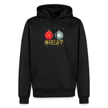 Chest Nuts Funny Weihnachten Matching Paar - Männer Premium Bio Hoodie - Schwarz - Vorne - Nico (187cm)