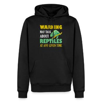 Avertissement peut parler de reptiles Lizard Lover - Sweat à capuche Premium bio Homme - noir - Devant - Nico (187cm)