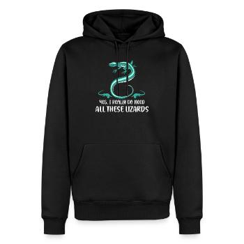 Yes, I Really Do Need All These Lizards Lizard Lov - Männer Premium Bio Hoodie - Schwarz - Vorne - Nico (187cm)
