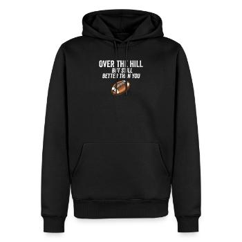 Lustig Over The Hill Lustiger Fußballspieler im Ruhestand - Männer Premium Bio Hoodie - Schwarz - Vorne - Nico (187cm)