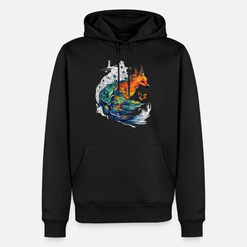 Arki der Phönix - Männer Premium Bio Hoodie - Schwarz