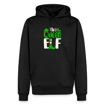The Queen Elf Matching Family Group Christmas - Men’s Premium Organic Hoodie - black - Front - Nico (187cm)