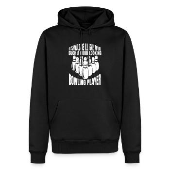 Bowling Kegeln Bowler Kegelverein Bowlingverein - Männer Premium Bio Hoodie - Schwarz - Vorne - Nico (187cm)