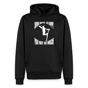 Skier Ski Design Ski Ski Tenue de ski - Sweat à capuche Premium bio Homme - noir - Devant - Nico (187cm)