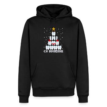 Oh Dentistree Christmas Dentist Tree Drôle - Sweat à capuche Premium bio Homme - noir - Devant - Nico (187cm)