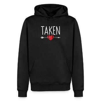 Taken Heart Love Valentinstag V-Day Pyjama - Männer Premium Bio Hoodie - Schwarz - Vorne - Nico (187cm)