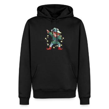 Noël Dabbing Elf Squad Noël Family Matchin - Sweat à capuche Premium bio Homme - noir - Devant - Nico (187cm)