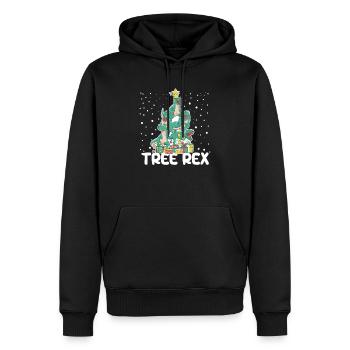 Weihnachten Dinosaurier Baum Rex Pyjamas Lustige - Männer Premium Bio Hoodie - Schwarz - Vorne - Nico (187cm)