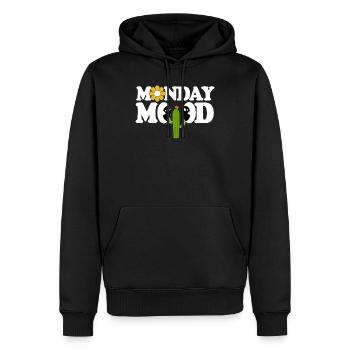 Monday Mood - Men’s Premium Organic Hoodie - black - Front - Nico (187cm)