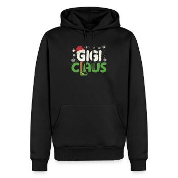 Gigi Claus Drôle de grand-mère Père Noël Pyjamas assortis - Sweat à capuche Premium bio Homme - noir - Devant - Nico (187cm)