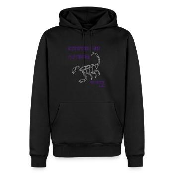 Skorpion - Männer Premium Bio Hoodie - Schwarz - Vorne - Nico (187cm)