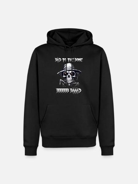 T-shirt crâne effrayant - Herre Premium økologisk hoodie - sort