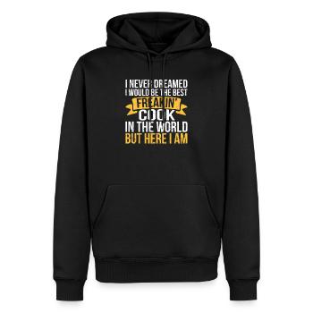 I would never have dreamed that I would be the - Men’s Premium Organic Hoodie - black - Front - Nico (187cm)