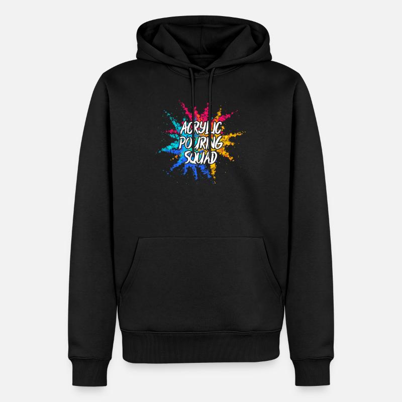 DIY Malerei Farbgießen - Männer Premium Bio Hoodie - Schwarz