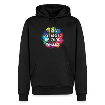 DIY painting color casting - Men’s Premium Organic Hoodie - black - Front - Nico (187cm)