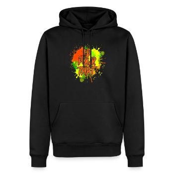DIY painting color casting - Men’s Premium Organic Hoodie - black - Front - Nico (187cm)