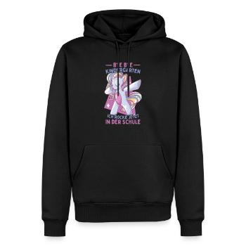 Bye Bye Kindergarten - Ich rocke jetzt die Schule - Männer Premium Bio Hoodie - Schwarz - Vorne - Nico (187cm)
