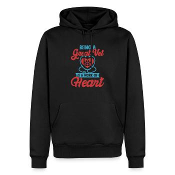 Being A Great Vet Is A Work Of Heart Veterinarian - Männer Premium Bio Hoodie - Schwarz - Vorne - Nico (187cm)