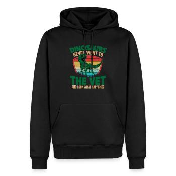 Dinosaurs Never Went To The Vet Animals Veterinari - Männer Premium Bio Hoodie - Schwarz - Vorne - Nico (187cm)