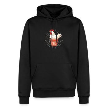 Funny Chicken Pot Happy Pi Day 3.14 Math Teacher - Men’s Premium Organic Hoodie - black - Front - Nico (187cm)