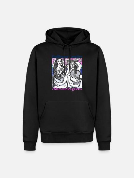Blues on pebbles - Men’s Premium Organic Hoodie - black