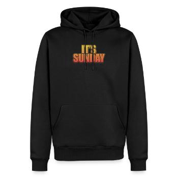 Lustige Sonntags-Vintage-Witze der Woche - Männer Premium Bio Hoodie - Schwarz - Vorne - Nico (187cm)