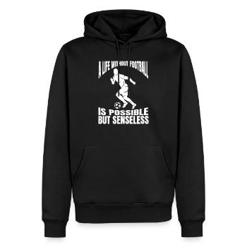 Soccer Design Soccer Player Soccer Team - Men’s Premium Organic Hoodie - black - Front - Nico (187cm)