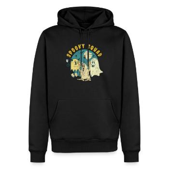 Spooky Squad Halloween Retro Maskottchen - Männer Premium Bio Hoodie - Schwarz - Vorne - Nico (187cm)