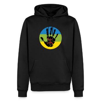 AMAZIGH BERBER KABYLE Z AMAZIGH - Männer Premium Bio Hoodie - Schwarz - Vorne - Nico (187cm)