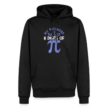 Mon mot de passe correspond aux 8 derniers chiffres de Pi - Sweat à capuche Premium bio Homme - noir - Devant - Nico (187cm)