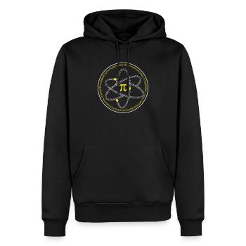 Atom Pi Day Math Science 3.14 Geek Enseignant Élève - Sweat à capuche Premium bio Homme - noir - Devant - Nico (187cm)