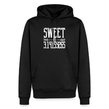 Doux comme gâteau Pi Day Joke Math Lover Drôle - Sweat à capuche Premium bio Homme - noir - Devant - Nico (187cm)