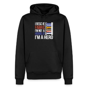 I Rescue Fabric Sewing Sewer Sewist Tailor - Männer Premium Bio Hoodie - Schwarz - Vorne - Nico (187cm)