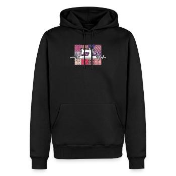 Quilter heartbeat couture matelassage couture couture couture plus proche - Sweat à capuche Premium bio Homme - noir - Devant - Nico (187cm)