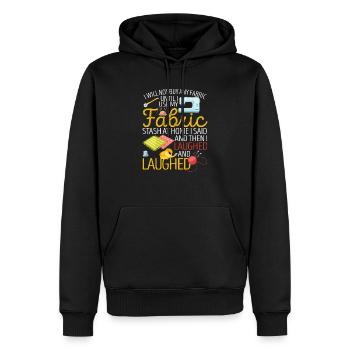 Je ne vais pas acheter une machine à coudre en tissu Drôle - Sweat à capuche Premium bio Homme - noir - Devant - Nico (187cm)