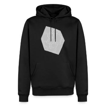 Kubischer Mond - Männer Premium Bio Hoodie - Schwarz - Vorne - Nico (187cm)