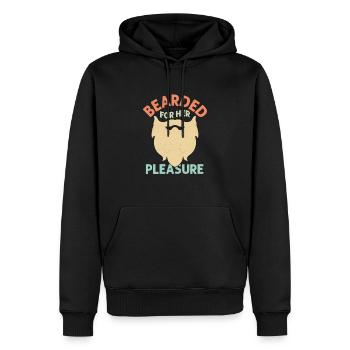 Bearded For Her Pleasure Facial Hair Bearded Man - Männer Premium Bio Hoodie - Schwarz - Vorne - Nico (187cm)
