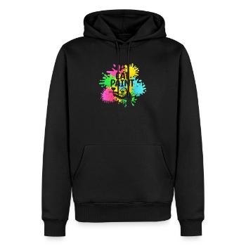 Eat Paint Splatter Funny Paintball Lover - Men’s Premium Organic Hoodie - black - Front - Nico (187cm)