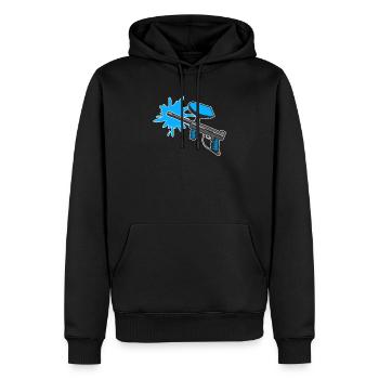 Paintball Gun Silhouette Airsoft Fan Painting - Men’s Premium Organic Hoodie - black - Front - Nico (187cm)