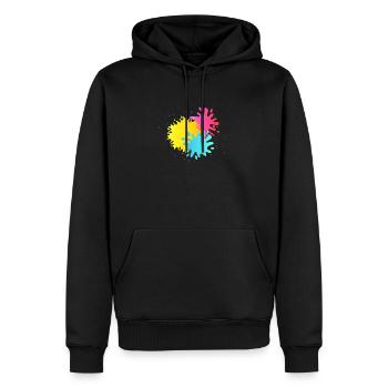Paintball Color Splatter Splash Airsoft Player - Sweat à capuche Premium bio Homme - noir - Devant - Nico (187cm)