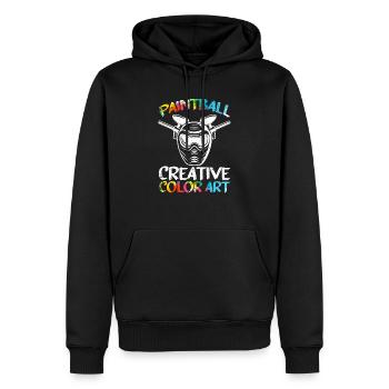 Paintball Creative Paint Color Art Airsoft Paint - Sweat à capuche Premium bio Homme - noir - Devant - Nico (187cm)