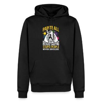 Paintball Spieler Paintballing Liebhaber Team - Männer Premium Bio Hoodie - Schwarz - Vorne - Nico (187cm)