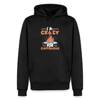 I'm Crazy For Capybaras Capybara Rodent - Männer Premium Bio Hoodie - Schwarz - Vorne - Nico (187cm)