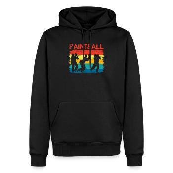 Paintball Cool Paintballers Sports d’équipe tactiques - Sweat à capuche Premium bio Homme - noir - Devant - Nico (187cm)