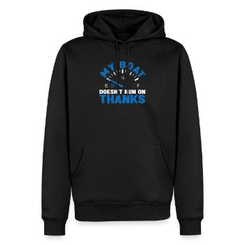 Mein Boot läuft nicht mehr Dank Funny Boat Owner - Männer Premium Bio Hoodie - Schwarz - Vorne - Nico (187cm)