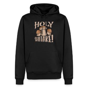 Holy Shiitake! Fungus Mycologist - Männer Premium Bio Hoodie - Schwarz - Vorne - Nico (187cm)