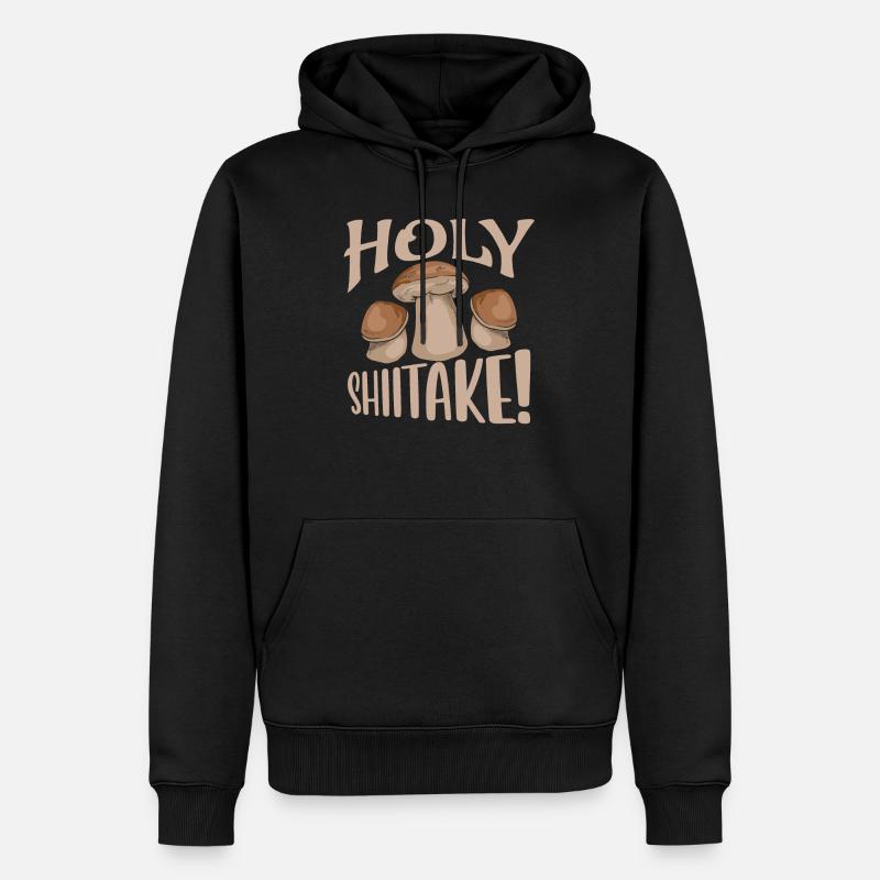 Saint Shiitake! Mycologue des champignons - Sweat à capuche Premium bio Homme - noir